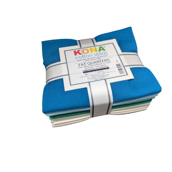 Shallow Waters Colorstory Fat Quarter Bundle by Kona for Robert Kaufman - Picture 1 of 5